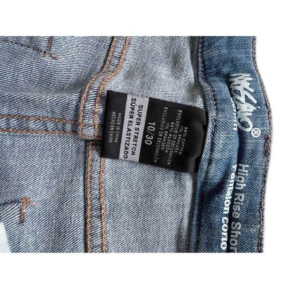 Mossimo Denim‎ Shorts Distressed Lace Trim High Rise Button Fly Size 10 - Picture 5 of 7